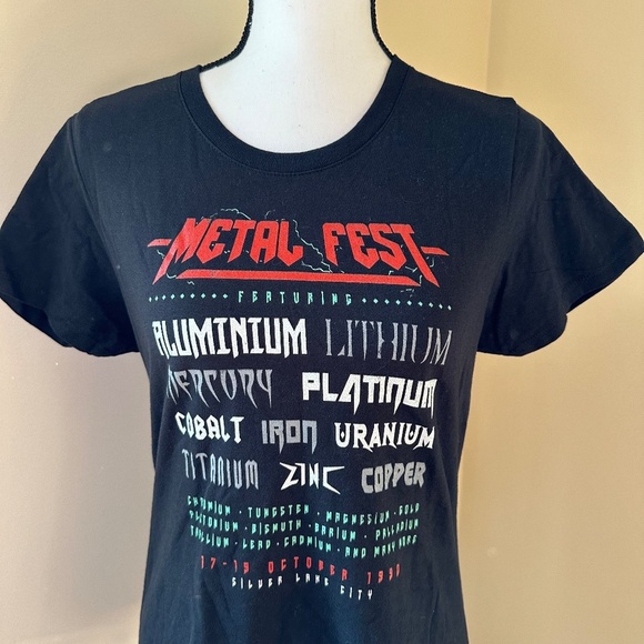 *METAL FEST* Black Element Name Short Sleeve Graphic Tee Size Medium - Picture 4 of 7